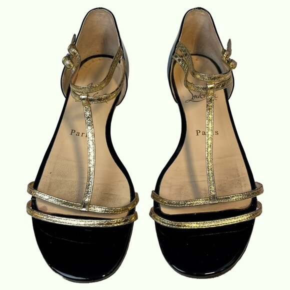Christian Louboutin Golden Strap Sandals 38.5 EU (8 US) - Picture 8 of 11